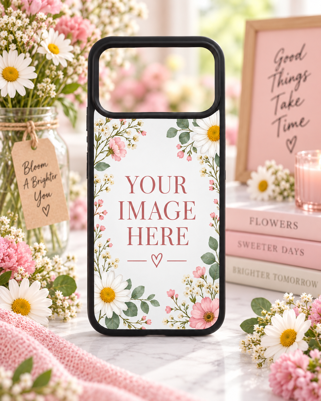 Custom Phone Case – Your Image on Top – Non-MagSafe Rubber Sides Protective Case – Personalized Photo Phone Cover