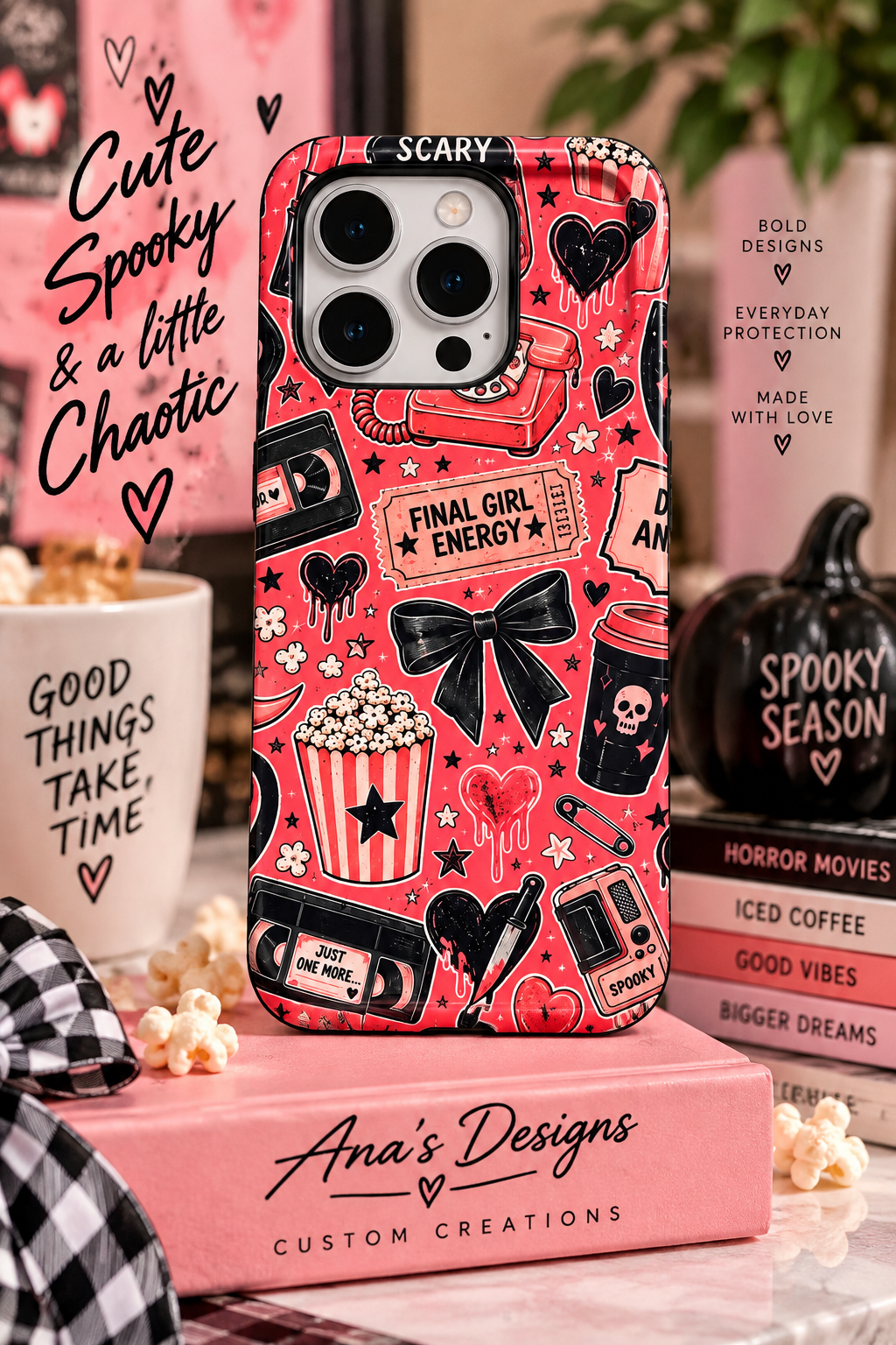 Tough MagSafe phone case-Final Girl Energy Cute Spooky Retro Horror Design