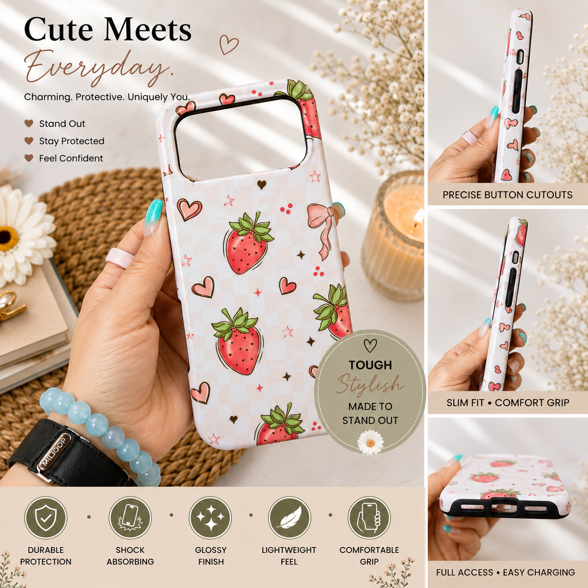 Tough MagSafe phone case 🍓 Sweet strawberry