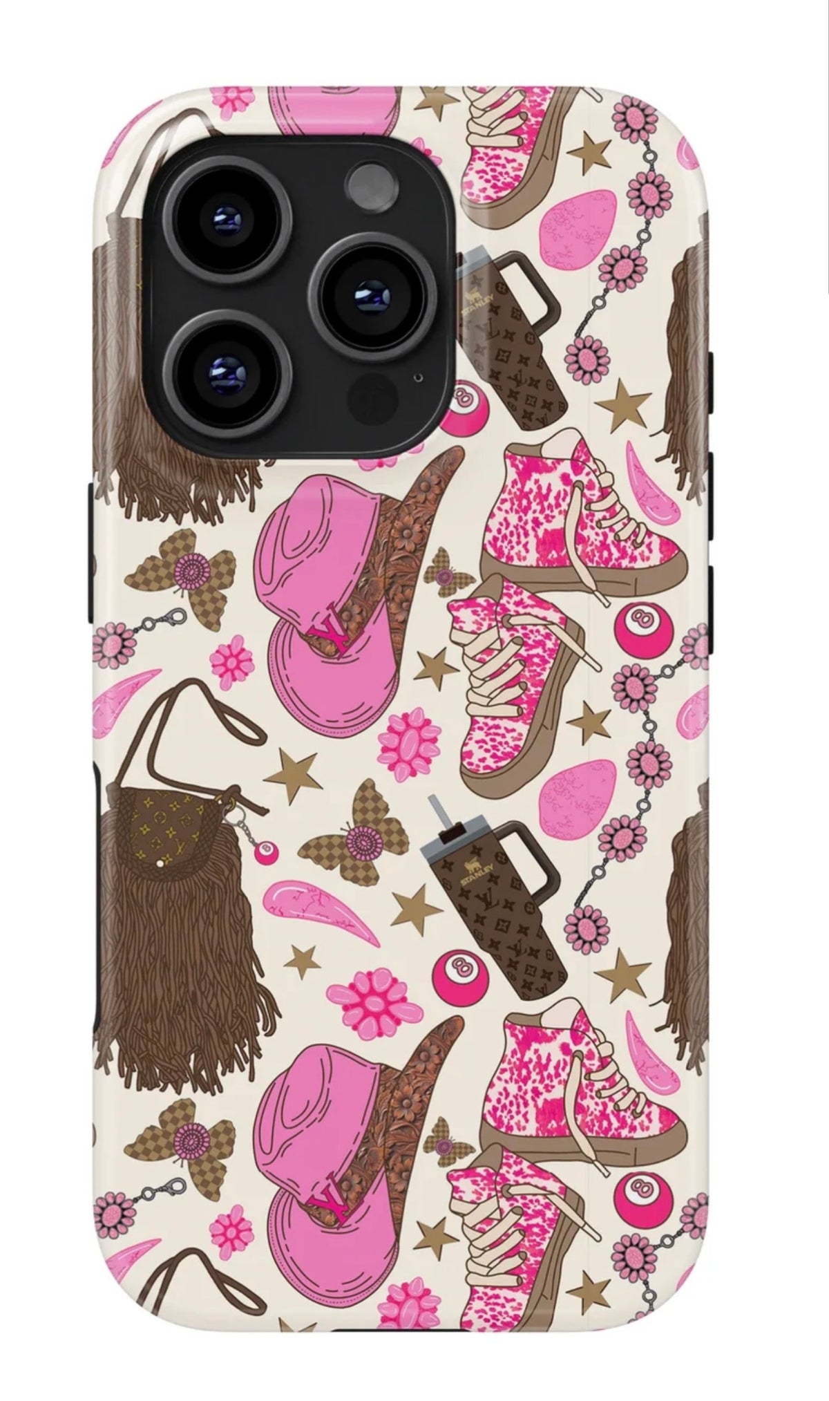 Pink Cowgirl Western 3D Sublimated Tough MagSafe Phone Case