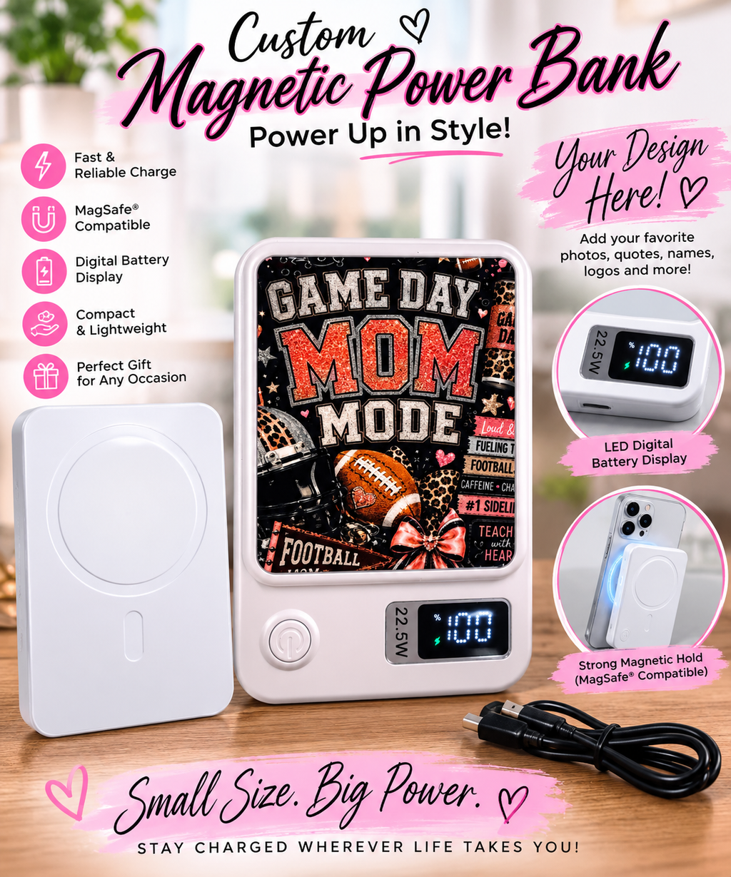 Power bank 🏈 Game Day Mom Mode Magnetic Power Bank – 22.5W Fast Charging