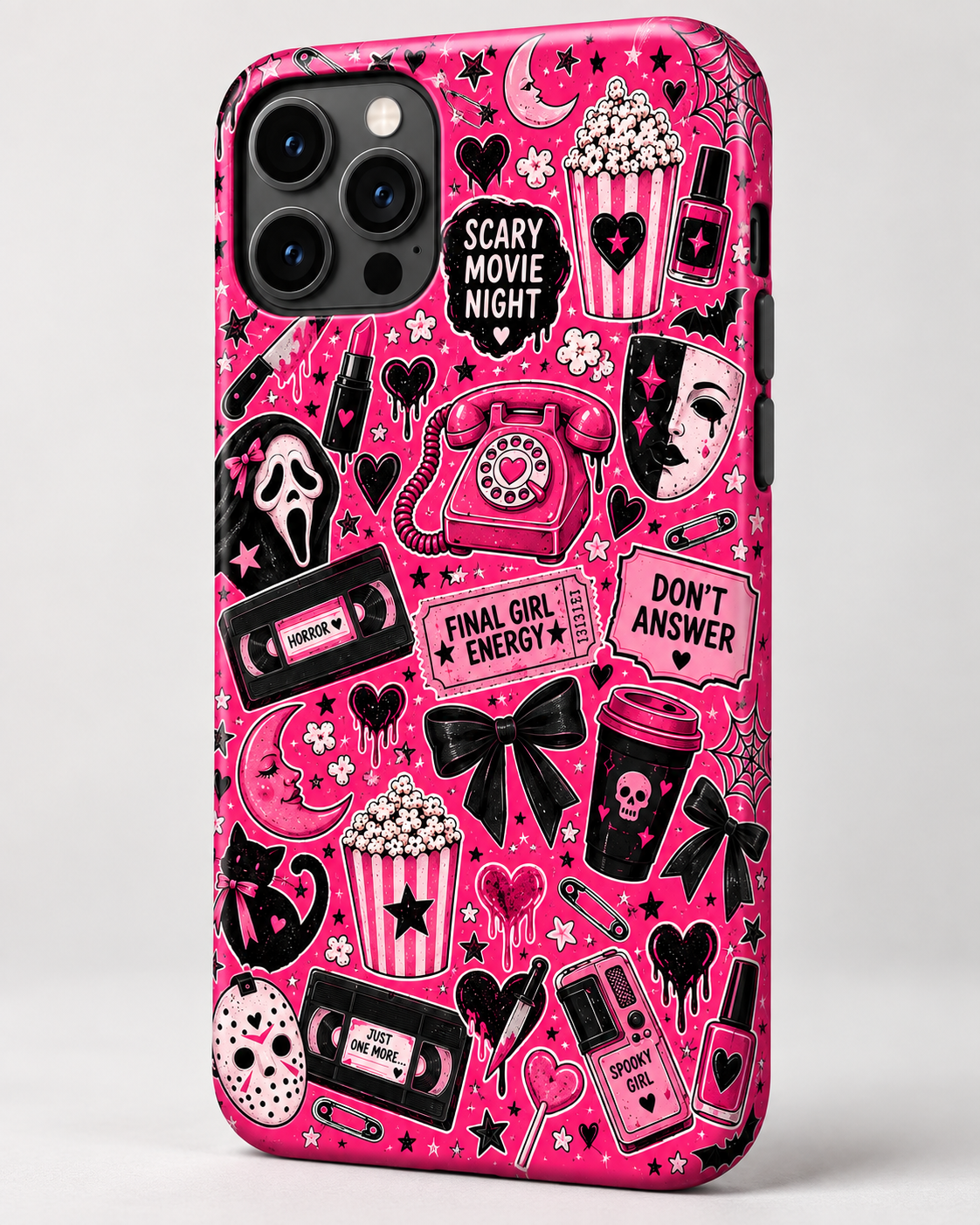 Tough MagSafe phone case- Pink Horror Movie