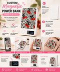 Power bank 🍒 Cherry Leopard Magnetic Power Bank – 22.5W Fast Charging