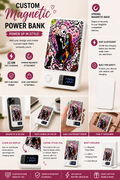Power bank 🖤💗 Spooky Romance Magnetic Power Bank – 22.5W Fast Charging
