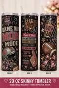 🏈 20 oz Game Day Mom Skinny Tumbler