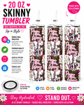 20 oz “Prove Them Wrong” Pink & Leopard Skinny Tumbler 💕🐆