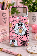Tough MagSafe Phone Case- Pink Ghost ❤️ coffee !