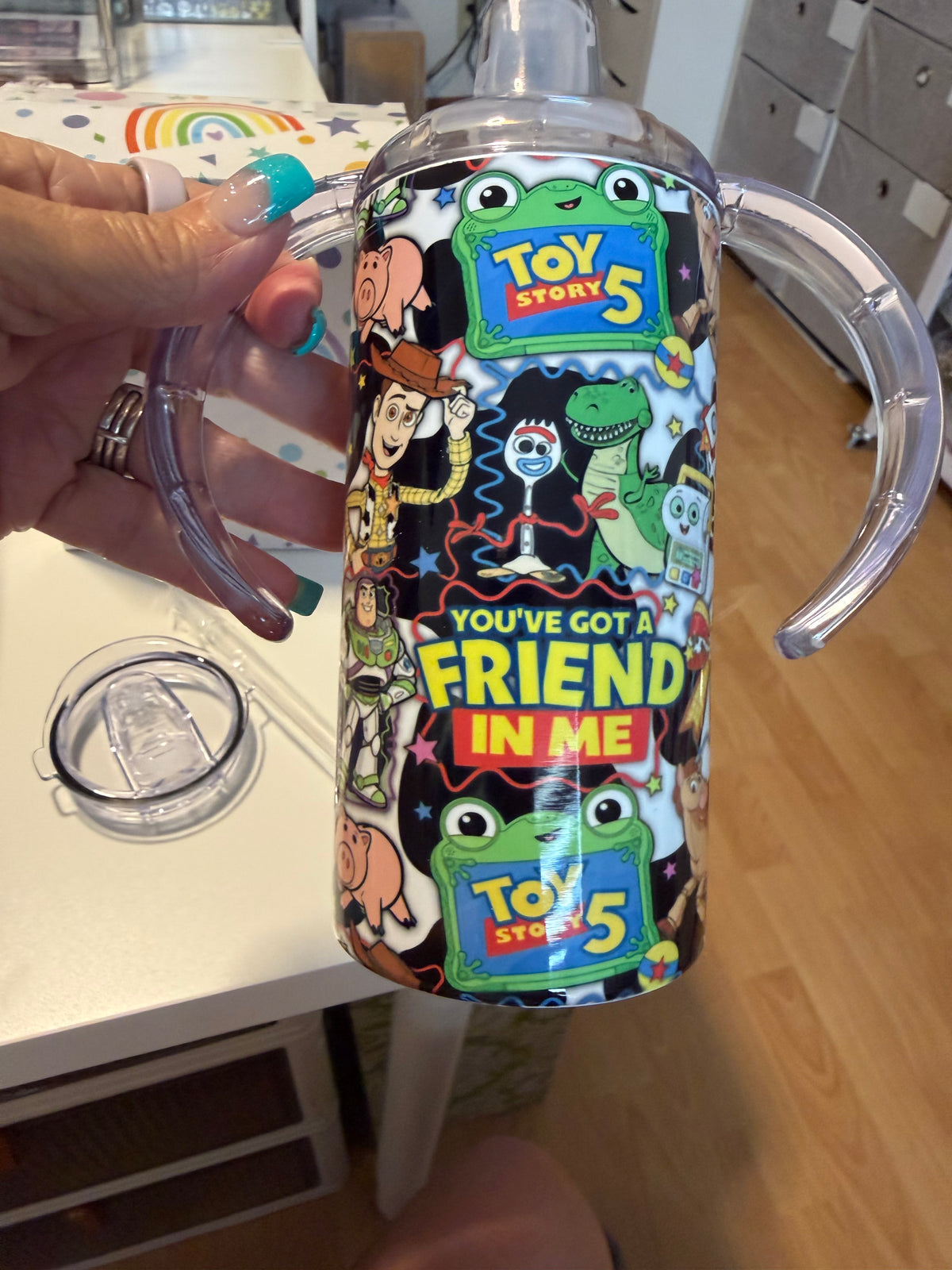 Sippy cup 🧸 TS5 Kids Sippy Cup – 12 oz Stainless Steel Tumbler