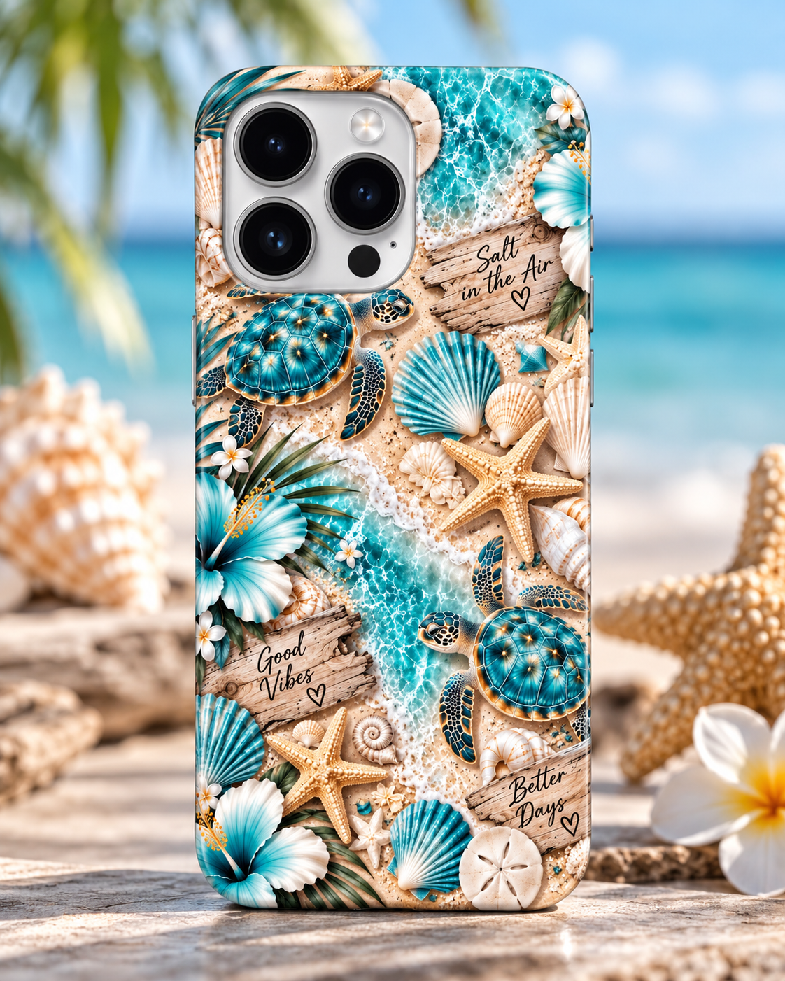 Tough MagSafe phone case- Tropical Sea Turtle Phone Case 🌊🐢