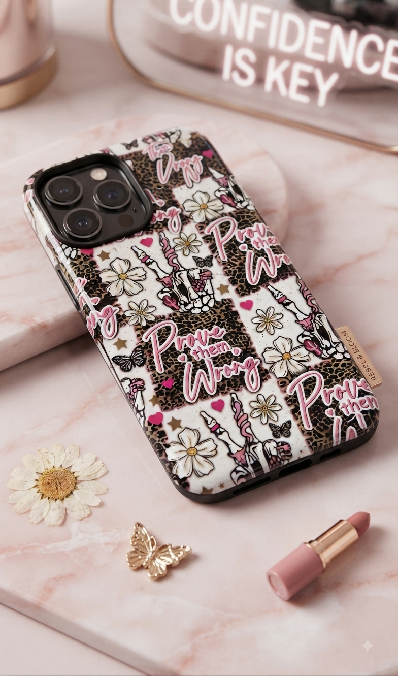 Prove Them Wrong MagSafe Phone Case | 3D Sublimated Floral Leopard & Daisy Case