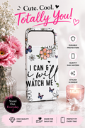 I Can & I Will Watch Me MagSafe Phone Case | Floral Butterfly 3D Sublimation Case