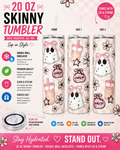 20 oz “Spooky Girl” Pink Halloween Skinny Tumbler 👻🎀🌸