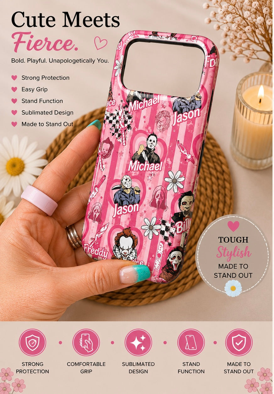 Tough MagSafe phone case💗 Pink Horror