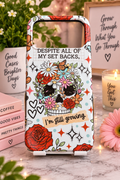 Tough MagSafe phone case - Floral skull