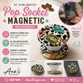 3D Sublimated Magnetic PopSocket – Western Cowgirl Design