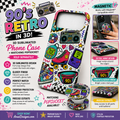 3D Sublimated Phone Case – 90s Retro Design