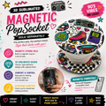 3D Sublimated Magnetic PopSocket – 90s Retro Design
