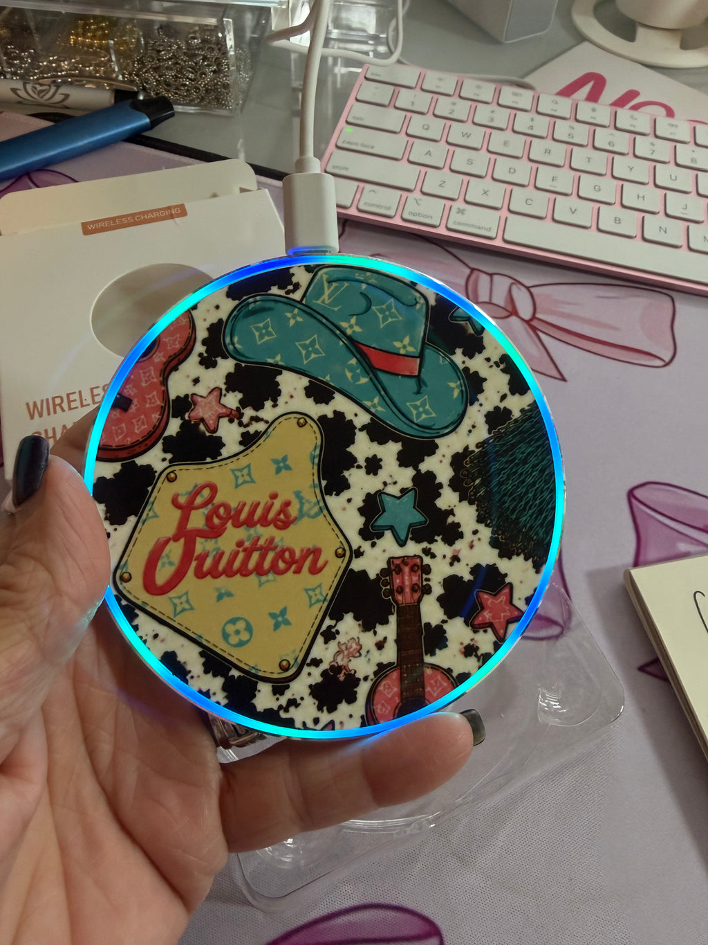 Western Cowgirl Wireless Phone Charger