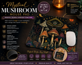Mystical Mushroom Mouse Pad | Boho Desk Accessory | Non-Slip Rubber Base