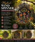 Mystical Mushroom Wind Spinner | Metal Garden Spinner | Outdoor Hanging Yard Décor