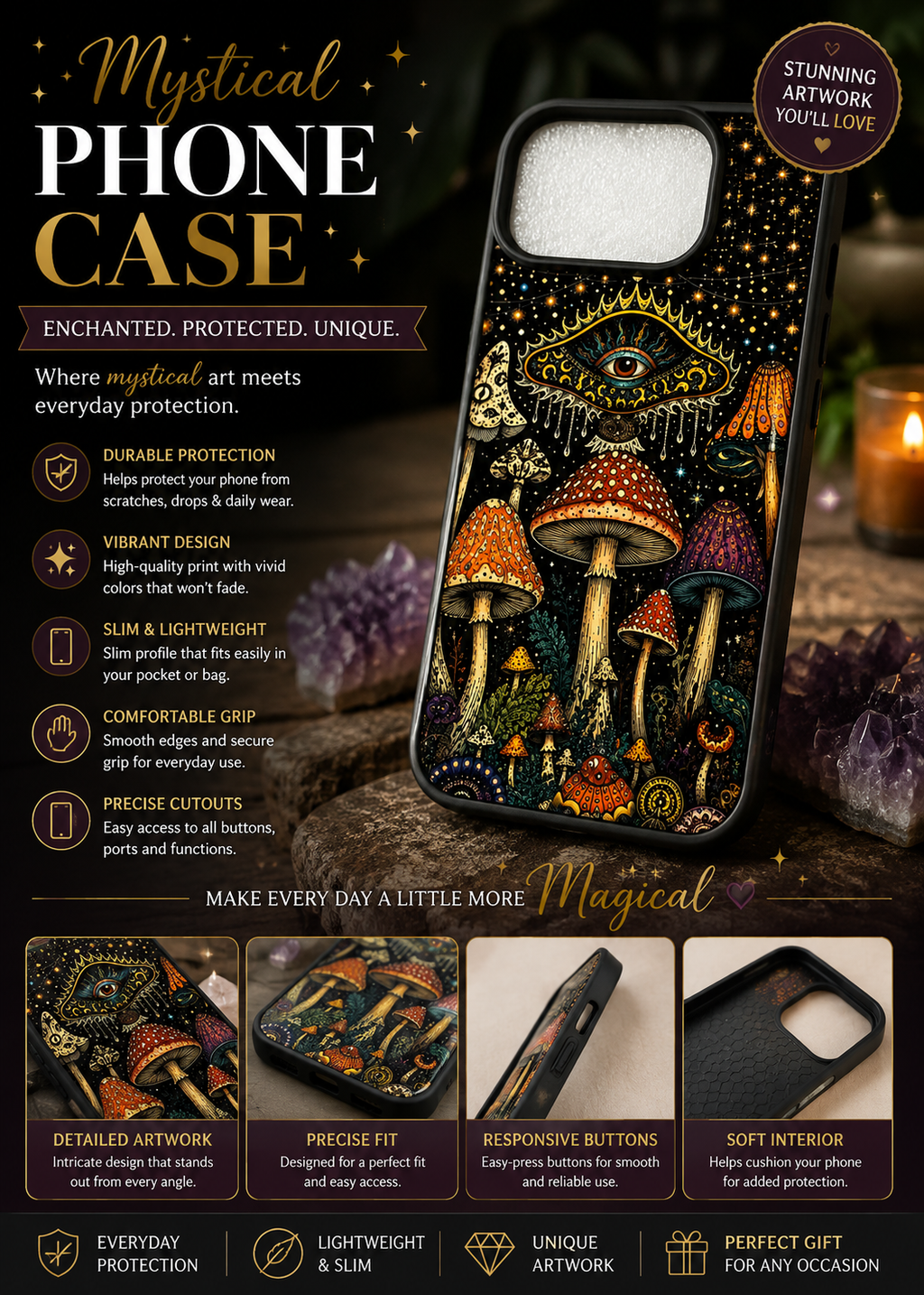 Mystical Mushroom Phone Case | Slim Protective Case for iPhone
