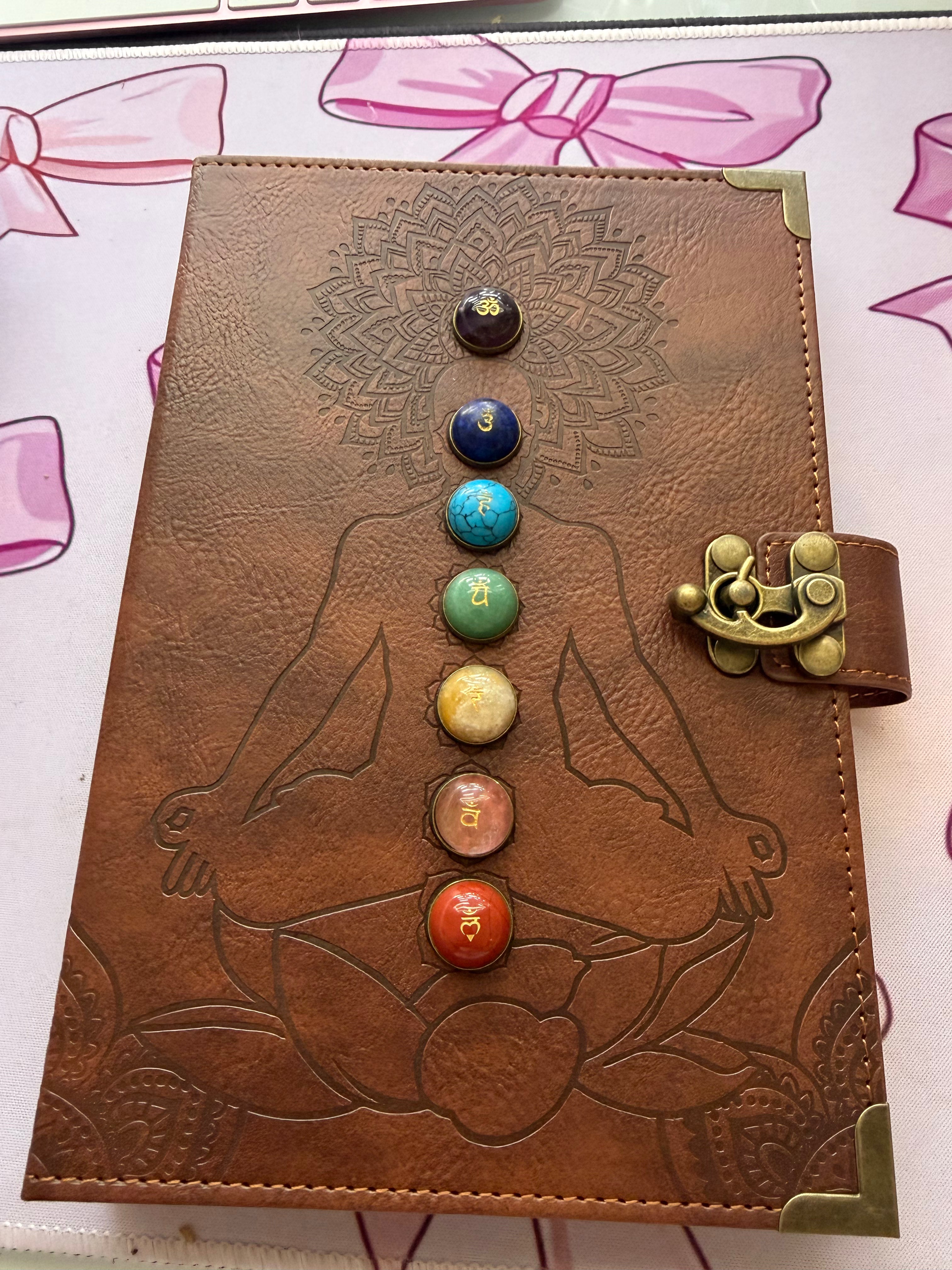 7 Chakra Leather Journal – Meditation, Manifestation & Mindfulness Notebook