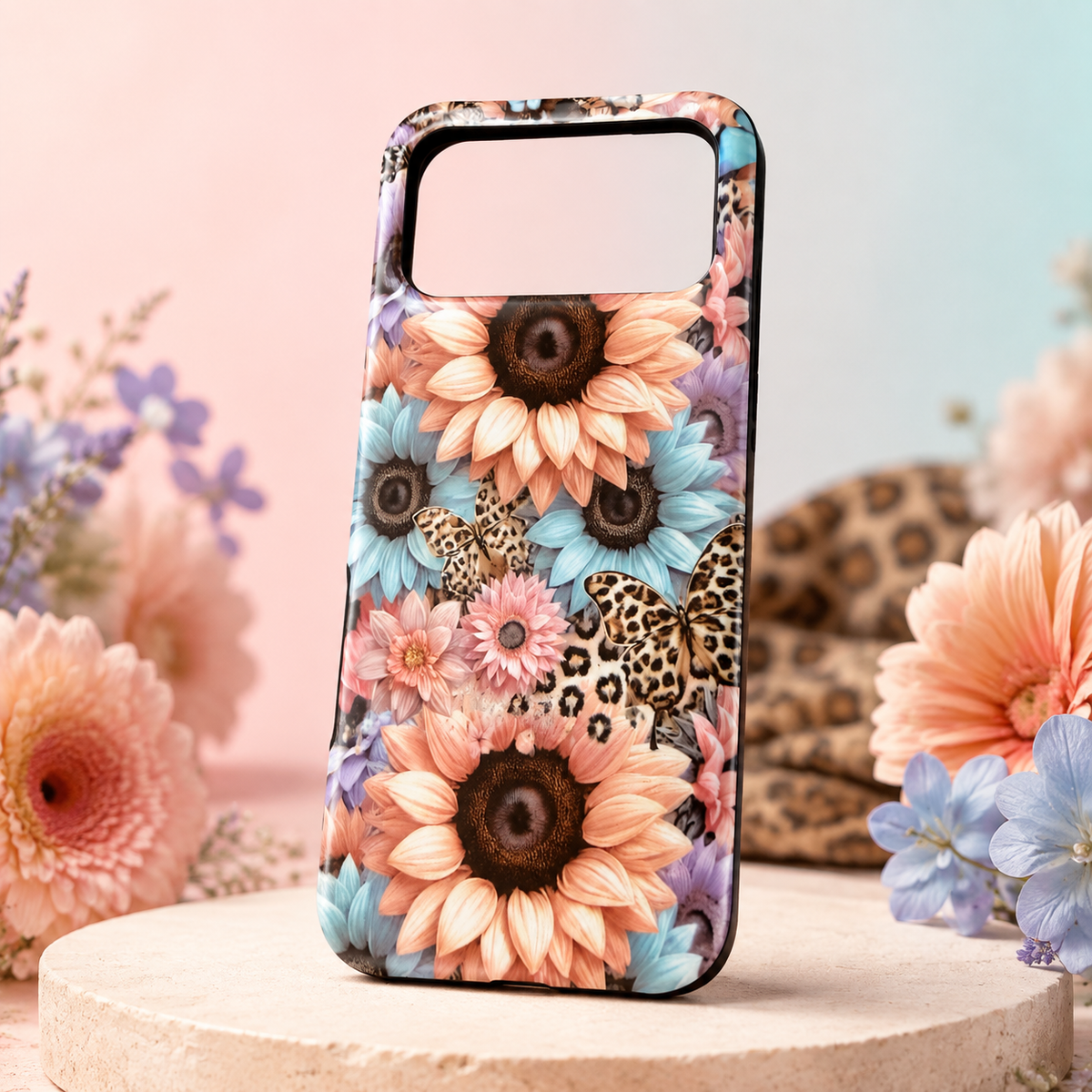 Tough MagSafe phone case-Floral Leopard Butterfly