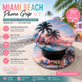 Miami Beach Magnetic Phone Grip | Double-Sided Sublimation Grip | Tropical MagSafe Phone Accessory