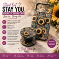 Sunflower & Butterfly Phone Case | 3D Sublimation MagSafe Case | Leopard Floral Design