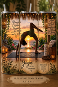 Sunset Yoga 20 oz Skinny Tumbler