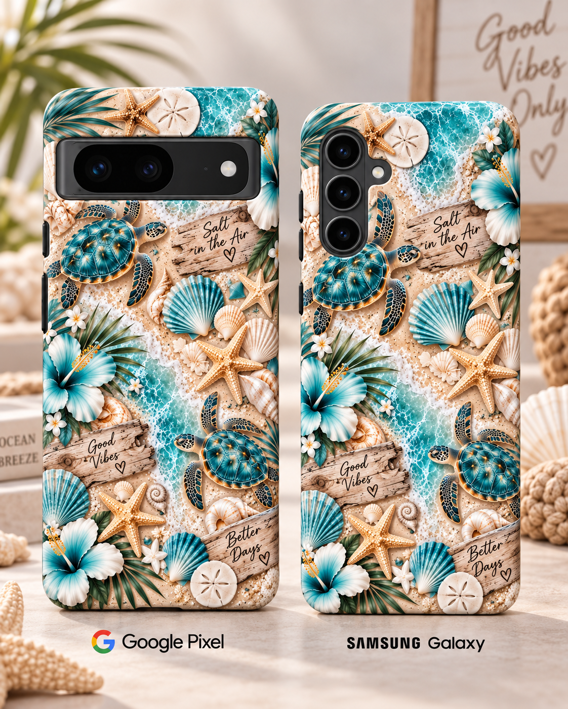 Tough MagSafe phone case- Tropical Sea Turtle Phone Case 🌊🐢