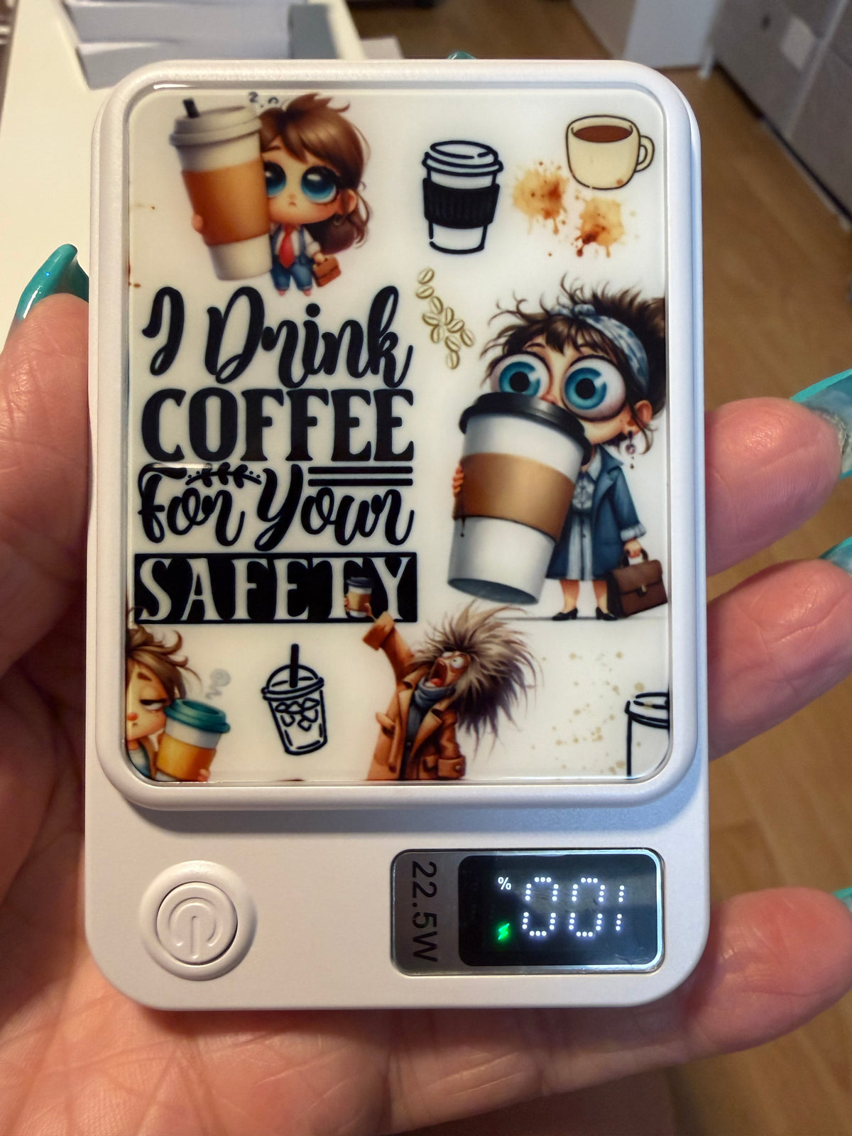 Power back ☕ Coffee Lover Magnetic Power Bank – 22.5W Fast Charging