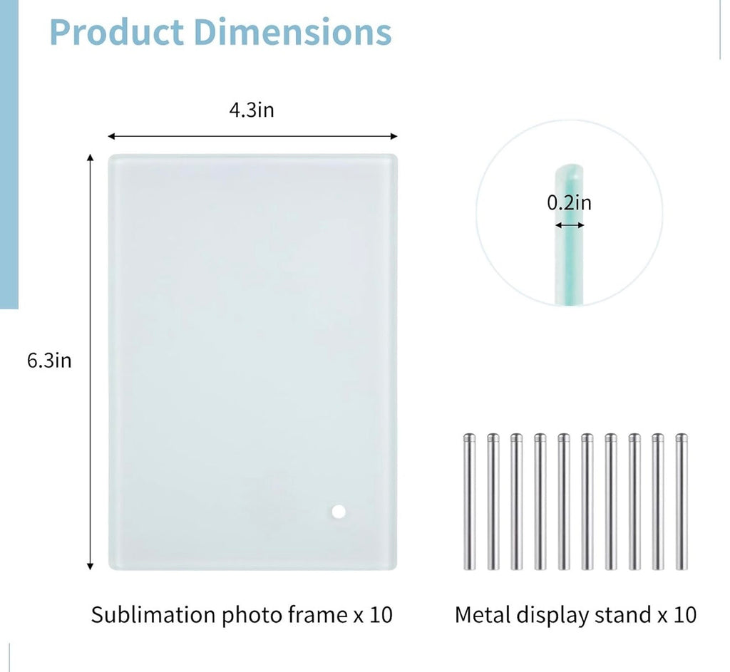 💕 Custom Sublimated Glass Photo Frame – Personalized Photo Keepsake