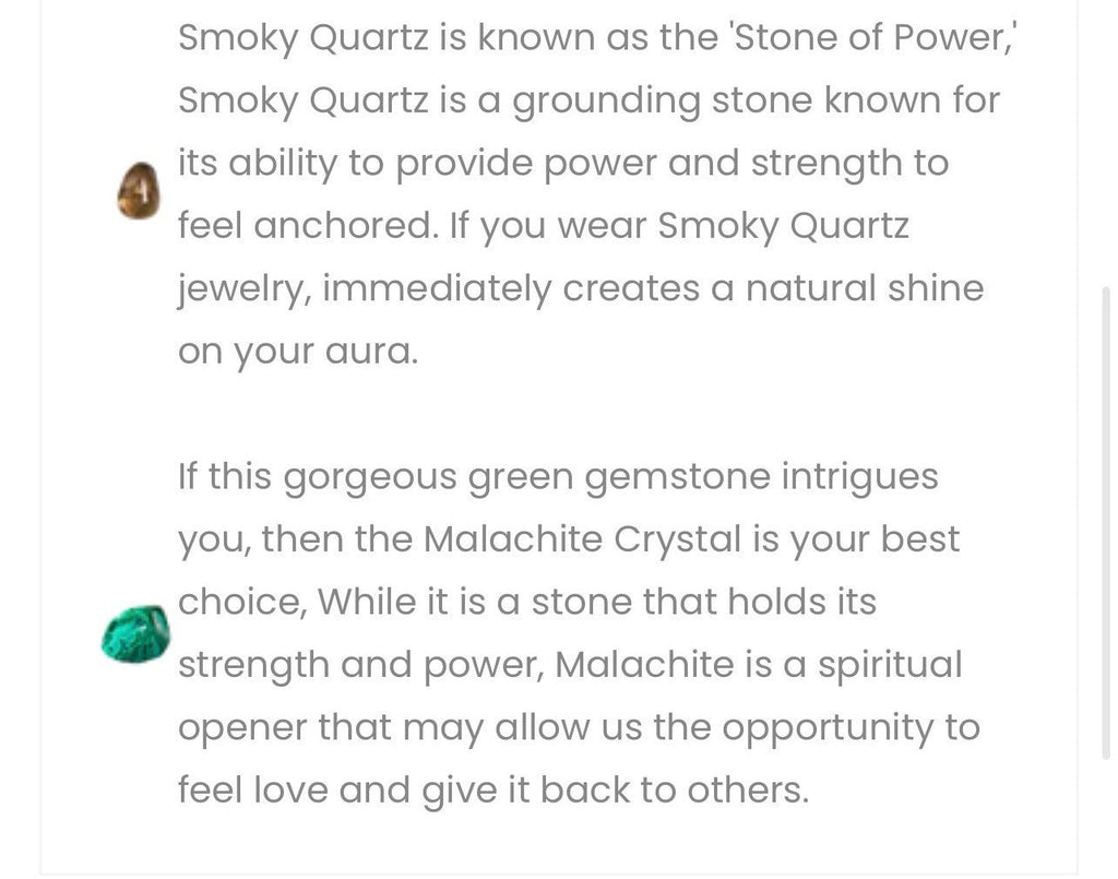 Smoky Quartz and  Malachite Bracelet • Grounding & Transformation Crystal Bracelet