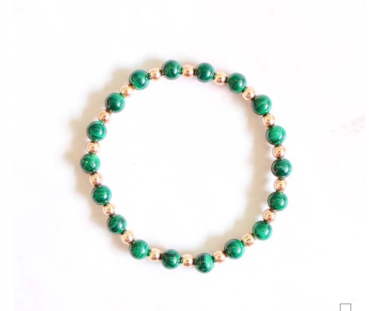 Emerald Alchemy Malachite & Copper Energy Bracelet