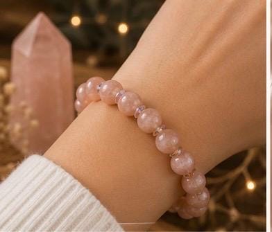 Solar Bloom 8mm Sunstone Crystal Bracelet