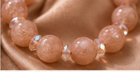 Solar Bloom 8mm Sunstone Crystal Bracelet