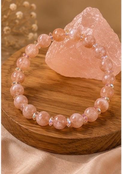 Solar Bloom 8mm Sunstone Crystal Bracelet