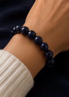 Cosmic Midnight Blue Goldstone 8 mm Crystal Bracelet