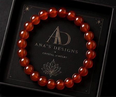 Ember Soul  8mm Carnelian Crystal Bracelet
