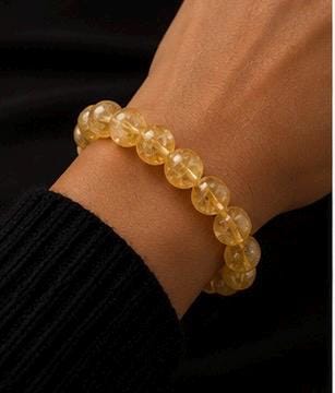 Golden Manifestation 8mm Citrine Crystal Bracelet