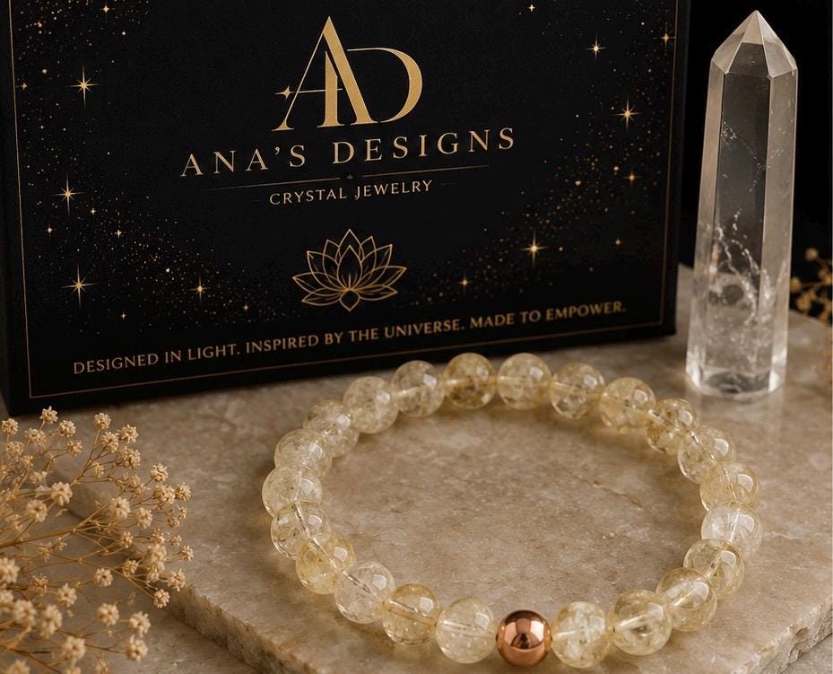 Solar Alchemy Citrine & Copper Energy Bracelet