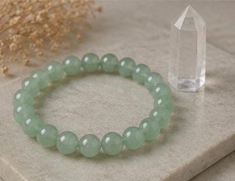 Celestial Sage 8mm Green Chalcedony Crystal Bracelet