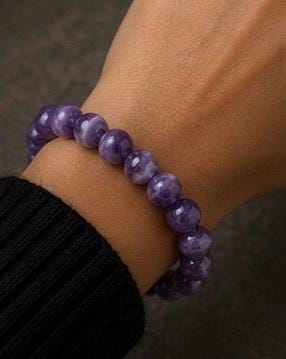 Moonlit Serenity 8mm Amethyst Crystal Bracelet