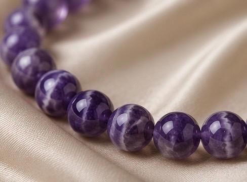 Moonlit Serenity 8mm Amethyst Crystal Bracelet