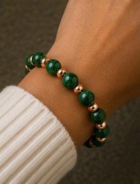 Emerald Alchemy Malachite & Copper Energy Bracelet