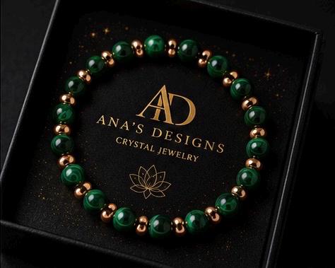 Emerald Alchemy Malachite & Copper Energy Bracelet