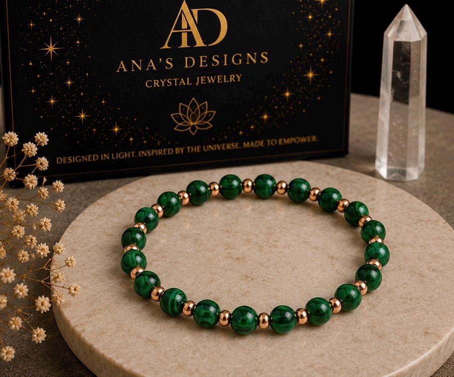 Emerald Alchemy Malachite & Copper Energy Bracelet