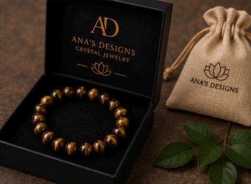 Tiger’s Eye Bracelet • 8mm Genuine Crystal Beads • Confidence & Protection Stone
