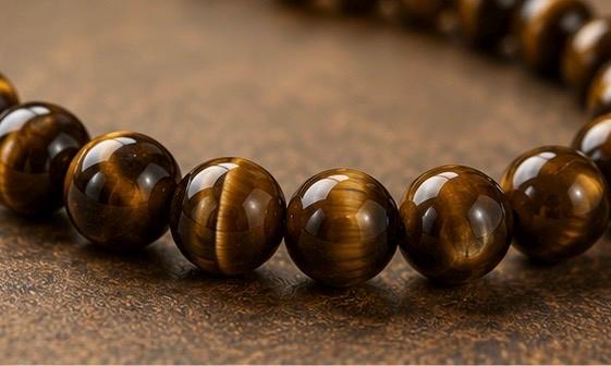 Tiger’s Eye Bracelet • 8mm Genuine Crystal Beads • Confidence & Protection Stone